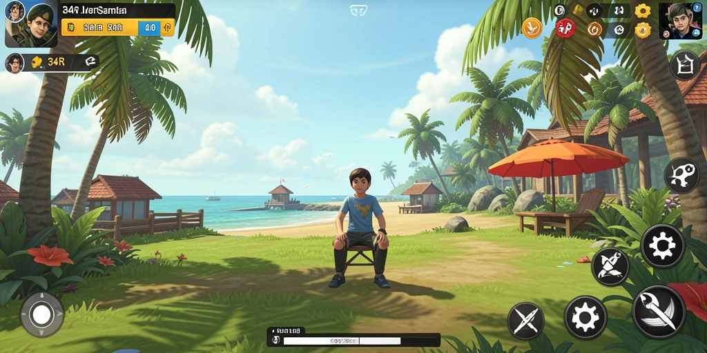 Tangkapan layar utama 34R menunjukkan gameplay yang menyenangkan dan ceria.