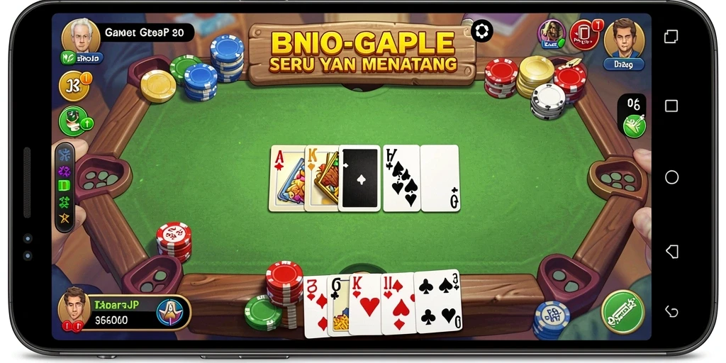 Tampilan gameplay Gaple yang seru dan interaktif.