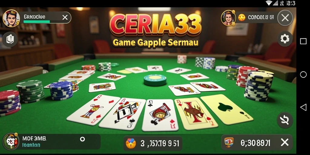 Tangkapan layar menampilkan gameplay Gaple yang mendebarkan.