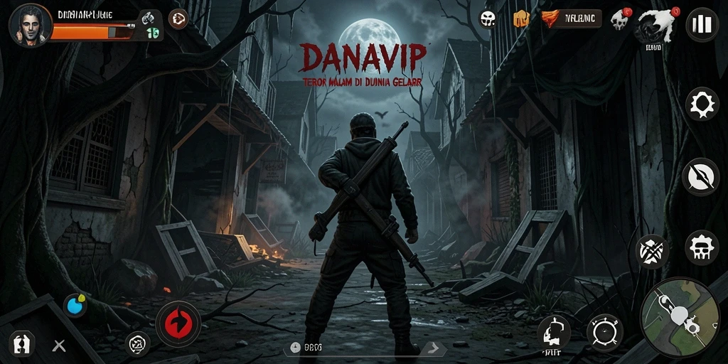 Tangkapan layar dari gameplay menegangkan di DANAVIP.