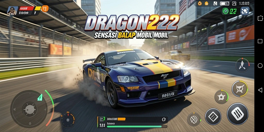 Gameplay balap mobil seru dalam DRAGON222 dengan grafis menawan.