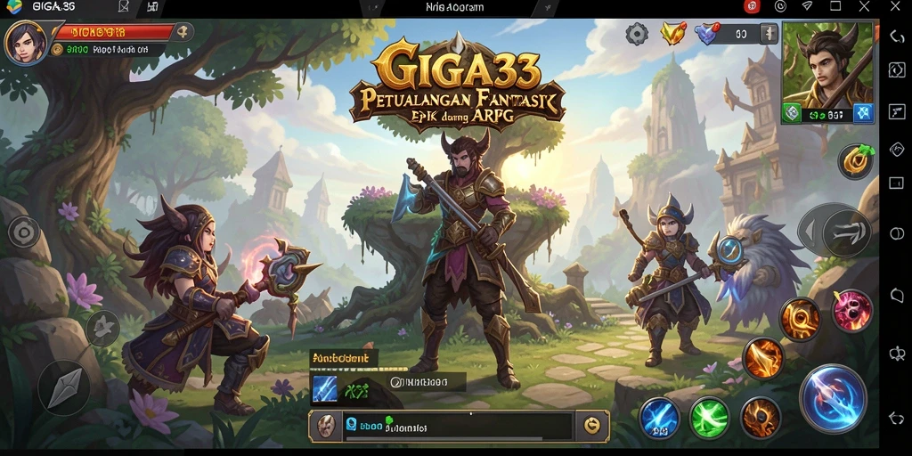 Tampilan gameplay GIGA33 yang menampilkan aksi seru di dunia ARPG.