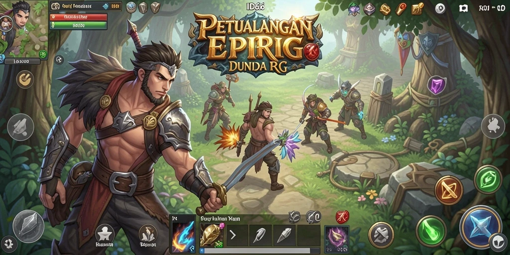 Gameplay seru dan mendebarkan dalam petualangan RPG.