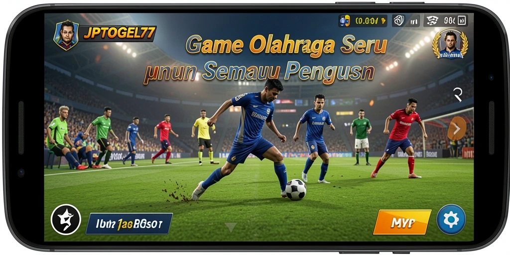 Tampilan gameplay seru dalam JPTOGEL77 di arena olahraga.
