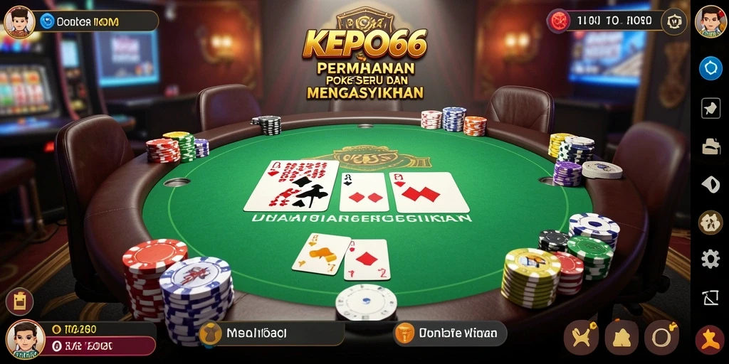 Tangkapan layar menampilkan gameplay intens dari KEPO66 Poker.