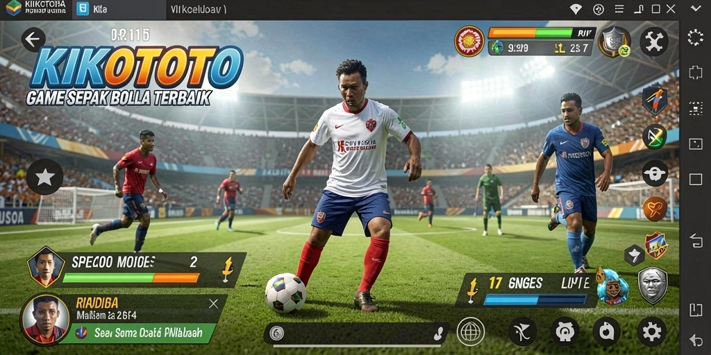 Screenshot gameplay KIKOTOTO yang menunjukkan duel seru di lapangan.