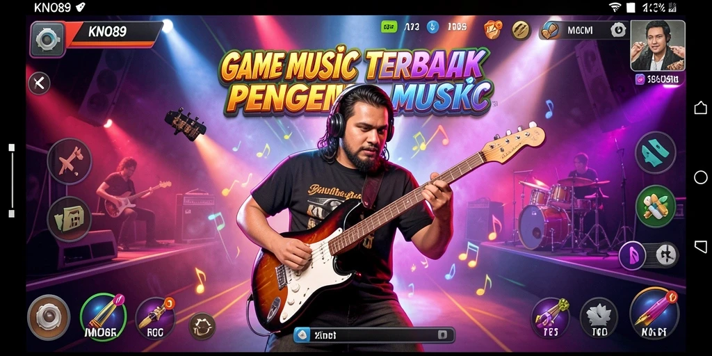 Screenshot gameplay KNO89 menampilkan keseruan bermain musik.