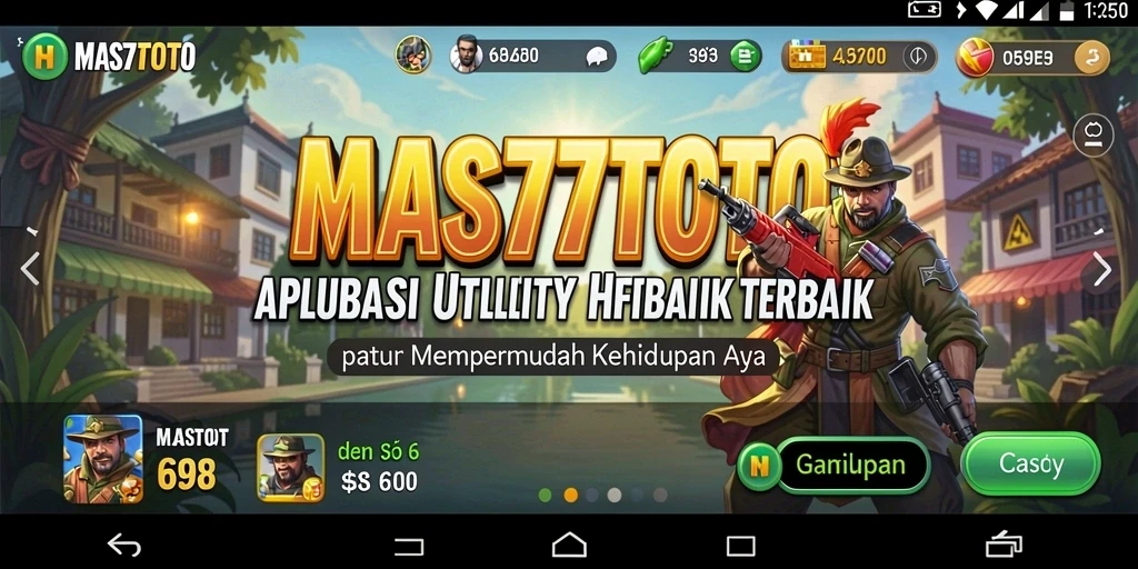 Tampilan antarmuka aplikasi MAS77TOTO yang intuitif dan modern.