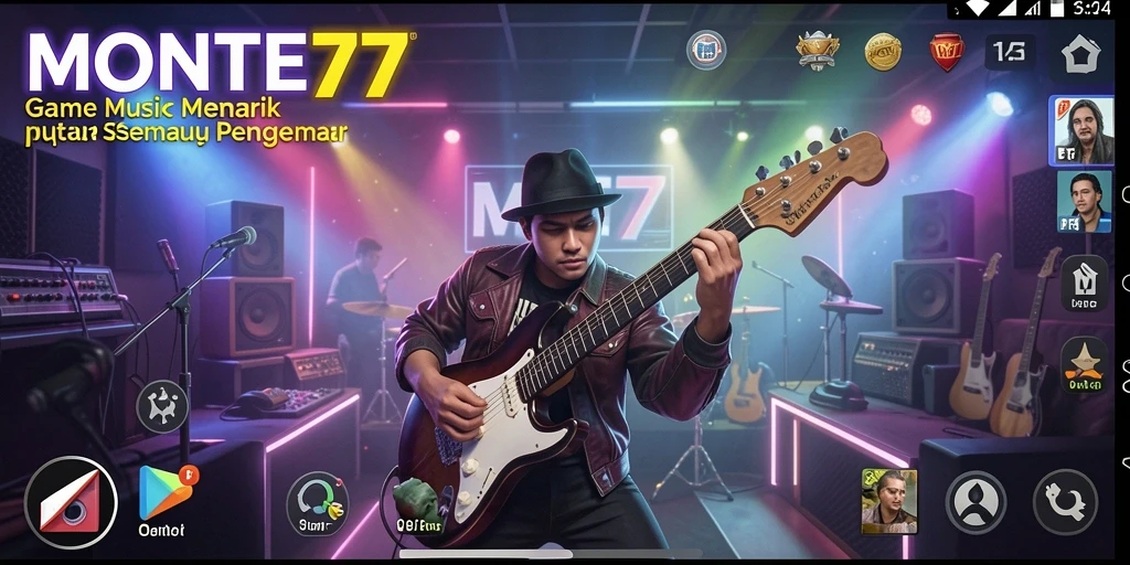 Screenshot gameplay MONTE77 menampilkan keseruan permainan musik yang menghibur.