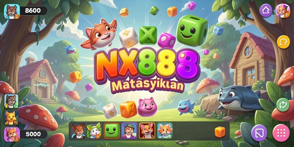 Tangkapan layar gameplay NX888 yang menampilkan elemen Match-3 yang seru.