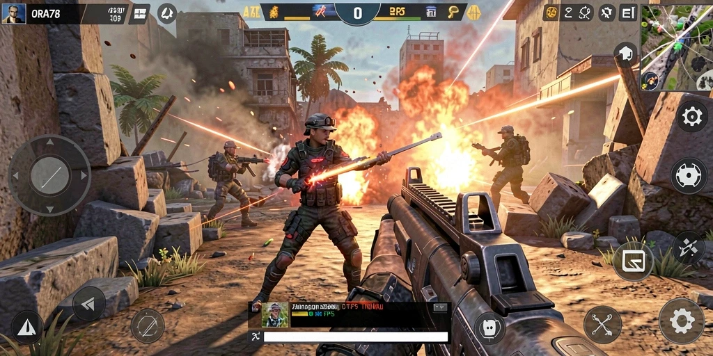 Gameplay seru ORA78 dalam pertarungan TPS yang menegangkan.