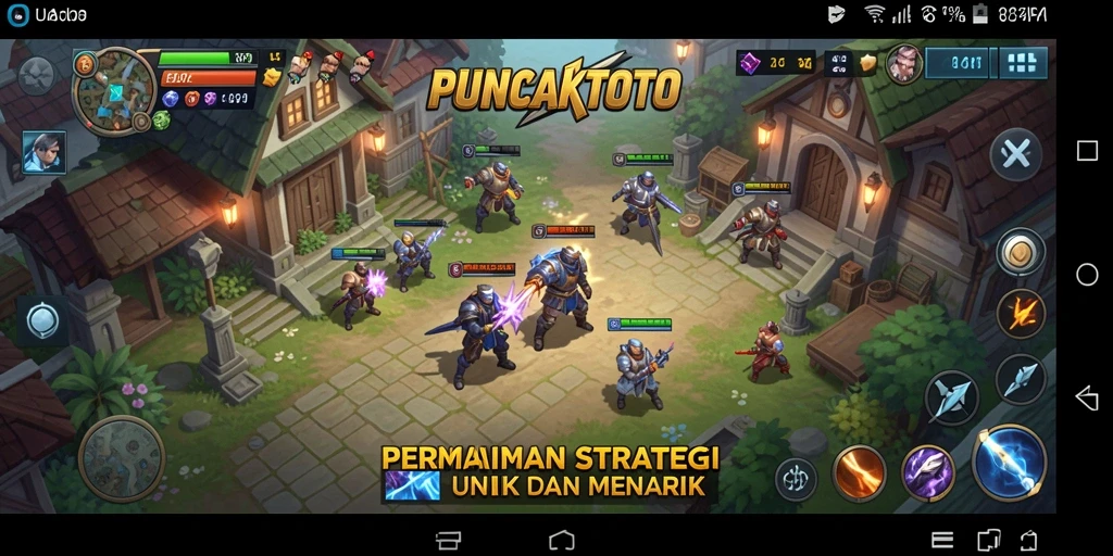 Tampilan gameplay menarik PUNCAKTOTO saat membangun kerajaan.