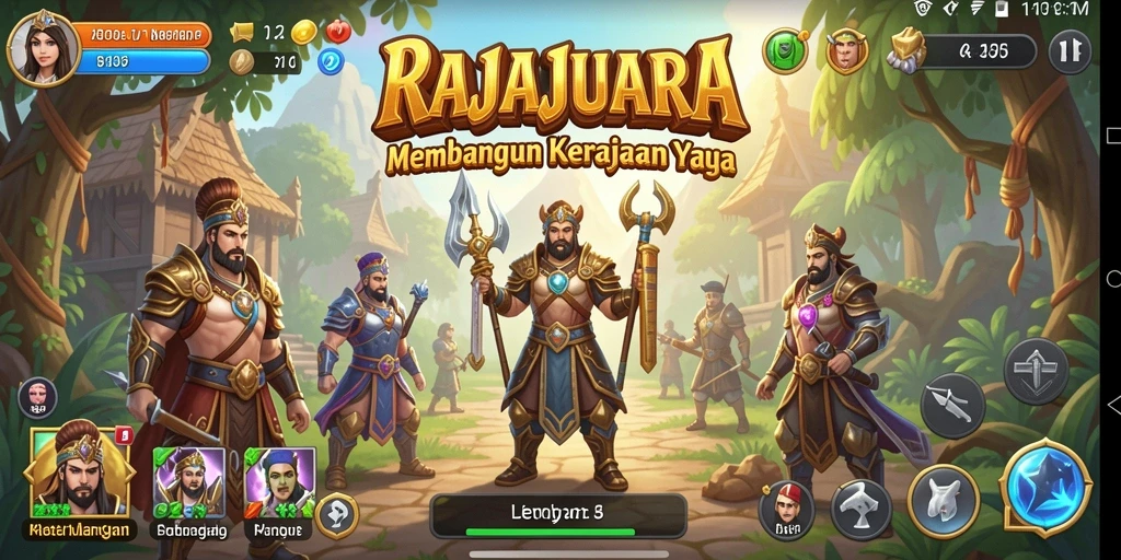 Tangkapan layar menampilkan aksi seru gameplay RAJAJUARA.