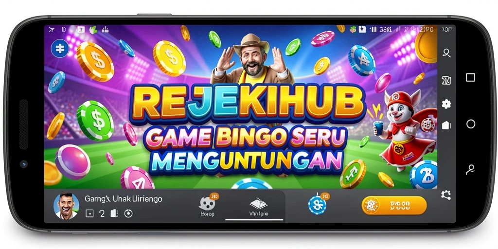 Gameplay seru dalam aplikasi Bingo REJEKIHUB yang penuh keseruan.