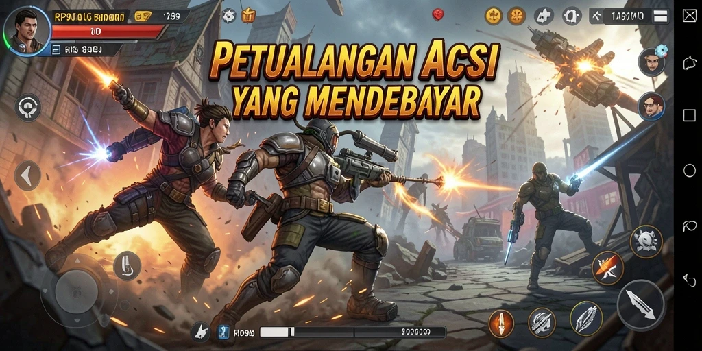 Screenshot menunjukkan aksi mendebarkan dalam RP99.