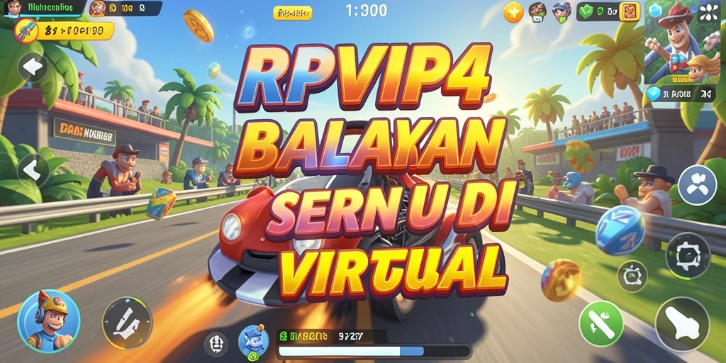 Tampilan gameplay balap RPVIP4 yang mendebarkan.