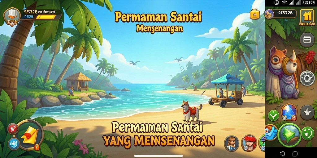 Tampilan seru gameplay SE328 dalam suasana santai.