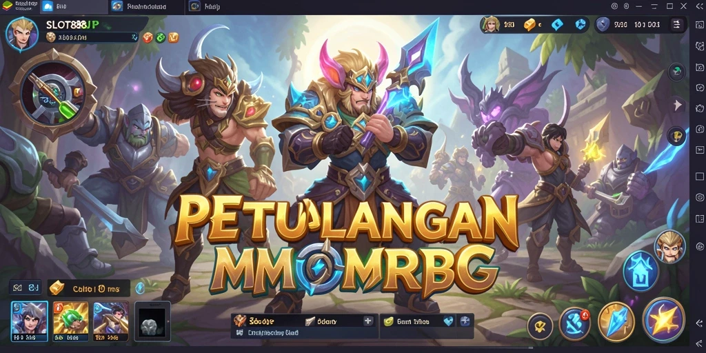 Screenshot gameplay SLOT88JP menampilkan pertempuran epik dalam dunia MMORPG.