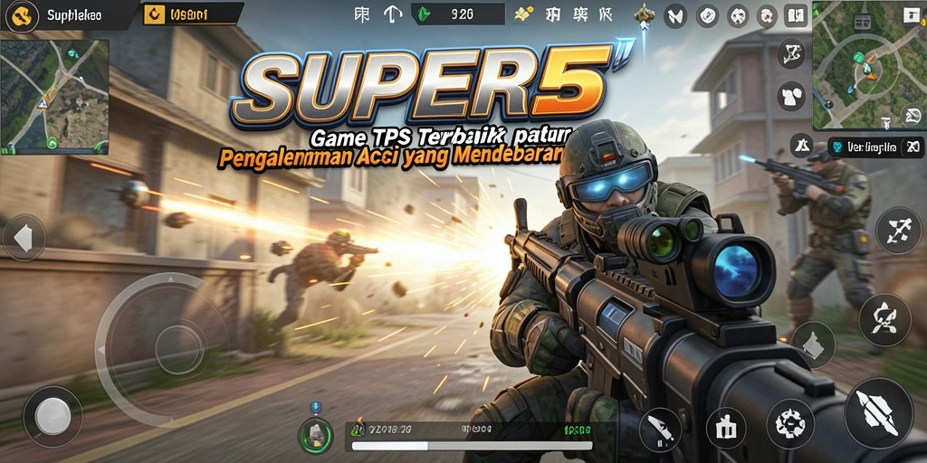 Tampilan gameplay SUPER5 dengan aksi seru di dalamnya.
