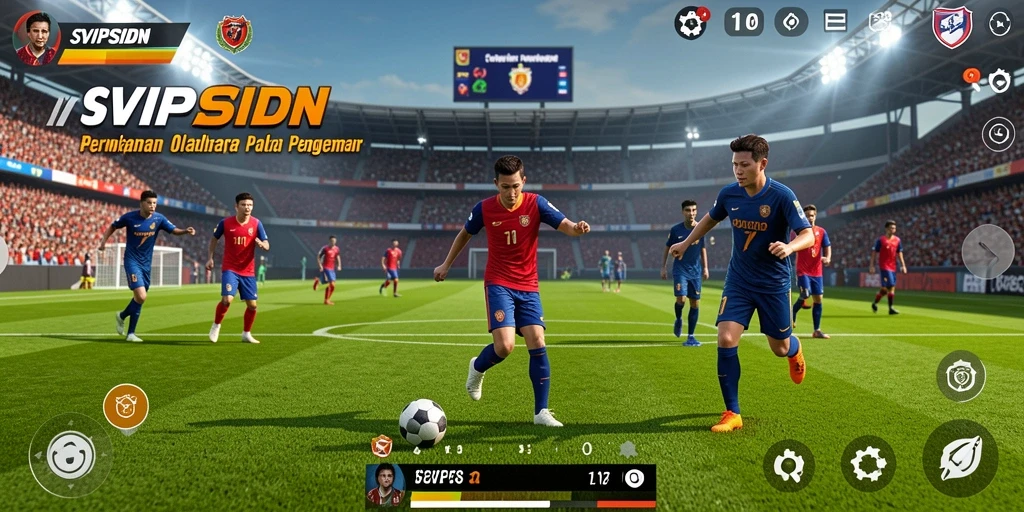 Tangkapan layar utama SVIPSIDN menunjukkan gameplay olahraga yang seru dan interaktif.