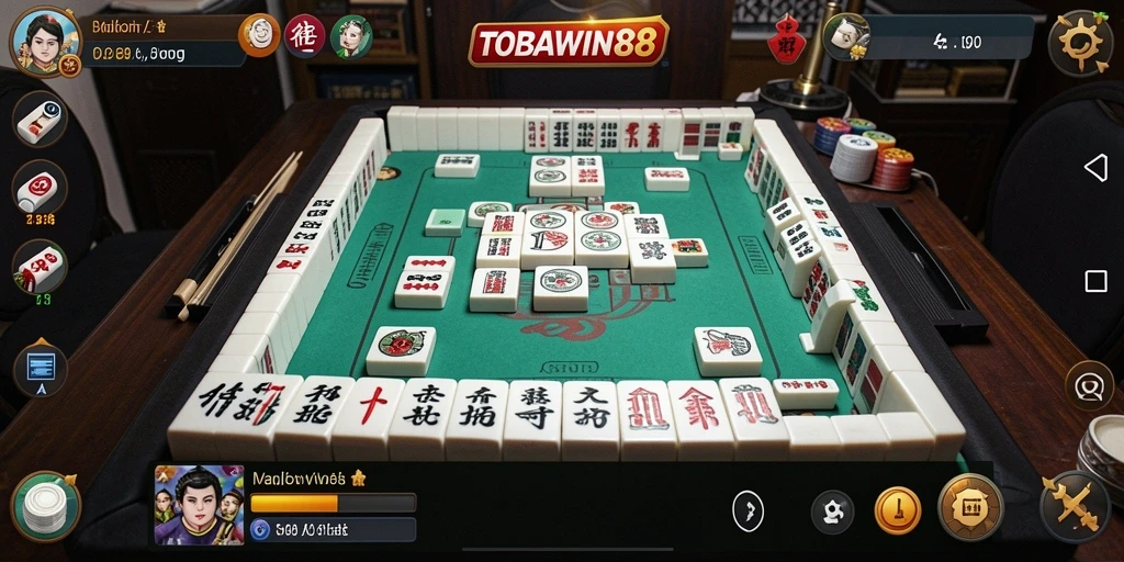Screenshot gameplay TOBAWIN88 menampilkan keseruan bermain Mahjong.